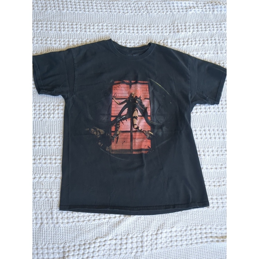 Lady Gaga Chromatica 2020 Graphic T-Shirt Adult Size‎ Large Music Black Tee